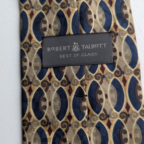 Robert Talbott Best of Class Repeating Oval Print Silk Tie. - Picture 3 of 5